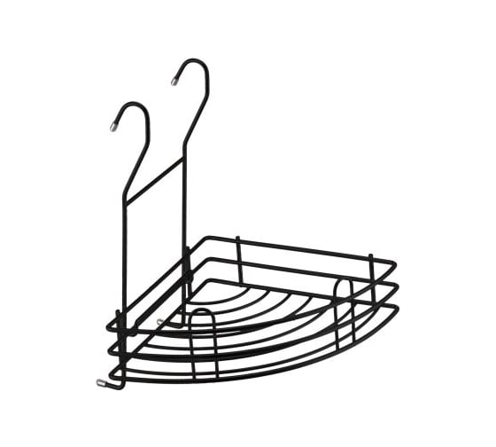 Угловая полка MFK-TORG малая, тип-2, 195x255x250 мм, черный матовый LE 550 BL 1