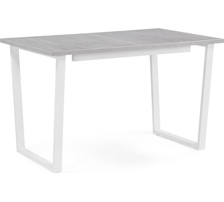 Раскладной стол Woodville лота лофт 120 25 мм бетон/белый матовый 489648
