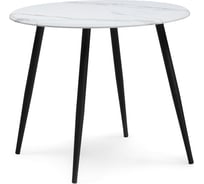 Стол Woodville абилин 90 мрамор белый/черный матовый 517037