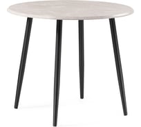 Стол Woodville абилин 90 мрамор светло-серый/черный матовый 507215