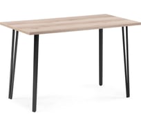 Стол Woodville денвер лофт 120 25 мм дуб делано светлый/черный матовый 516125
