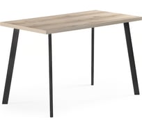 Стол Woodville тринити лофт 120 25 мм дуб делано светлый/черный матовый 489615