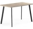 Стол Woodville тринити лофт 120 25 мм дуб делано светлый/черный матовый 489615 1