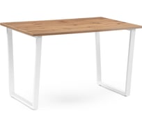 Стол Woodville лота лофт 140 25 мм дуб вотан/белый матовый 489651