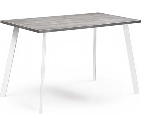 Стол Woodville тринити лофт 140 25 мм бетон/белый матовый 489659