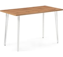 Стол Woodville денвер лофт 120 25 мм дуб вотан/белый матовый 506943