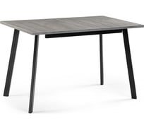 Раскладной стол Woodville колон лофт 120 25 мм бетон/черный матовый 489608
