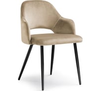 Стул на металлокаркасе Woodville konor champagne/black 11953