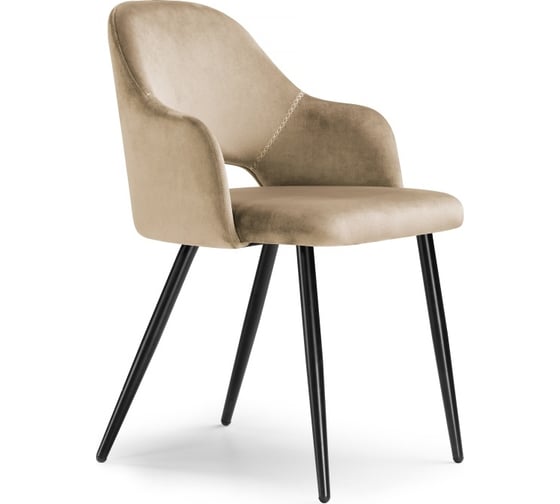 Стул на металлокаркасе Woodville konor champagne/black 11953