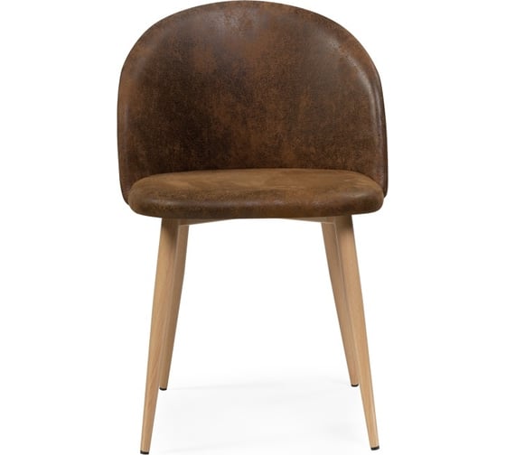 Стул на металлокаркасе Woodville aldo dark brown/wood 15370
