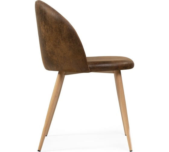 Стул на металлокаркасе Woodville aldo dark brown/wood 15370