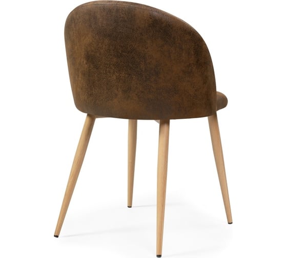 Стул на металлокаркасе Woodville aldo dark brown/wood 15370