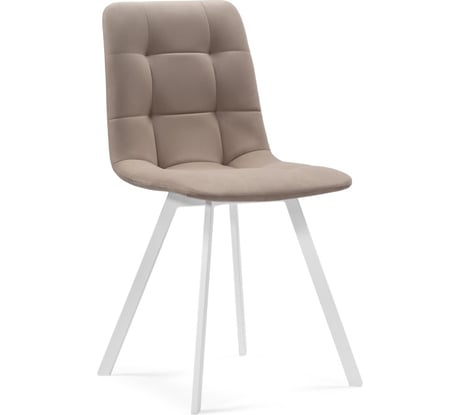 Стул на металлокаркасе Woodville чилли латте/белый каркас 489705