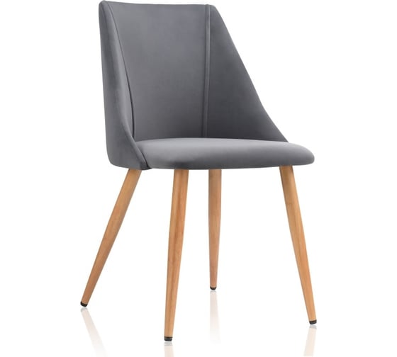 Стул на металлокаркасе Woodville morgan dark gray/wood 15238