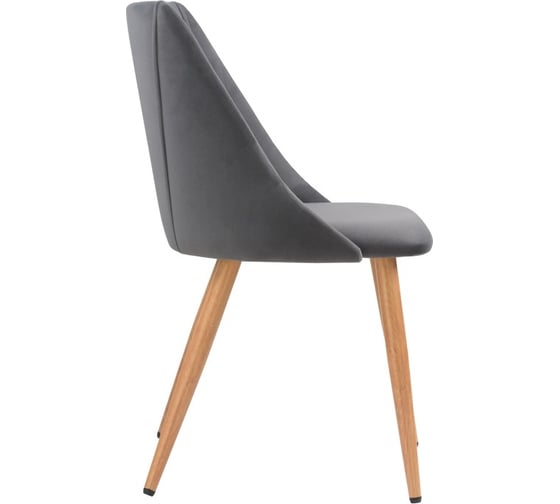 Стул на металлокаркасе Woodville morgan dark gray/wood 15238