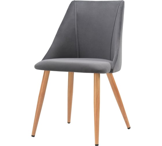 Стул на металлокаркасе Woodville morgan dark gray/wood 15238