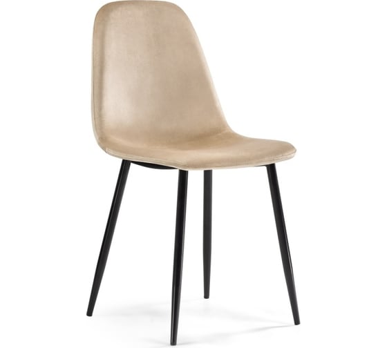 Стул на металлокаркасе Woodville lilu dark beige/black 15121 1
