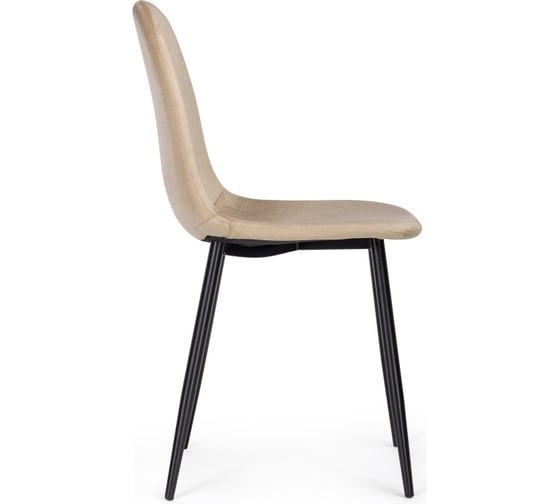 Стул на металлокаркасе Woodville lilu dark beige/black 15121