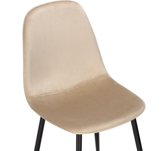 Стул на металлокаркасе Woodville lilu dark beige/black 15121