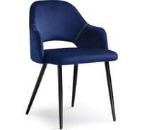 Стул на металлокаркасе Woodville konor dark blue/black 11952
