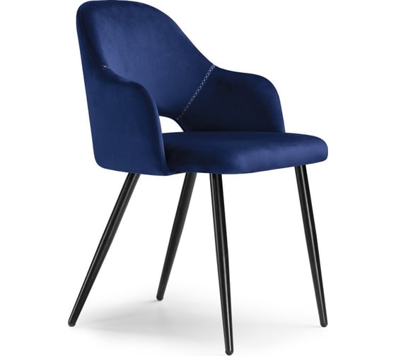 Стул на металлокаркасе Woodville konor dark blue/black 11952