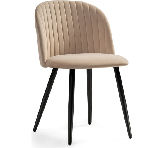 Стул на металлокаркасе Woodville gabi 1 dark beige/black 15351 1