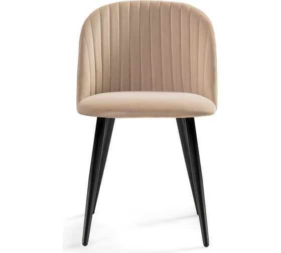 Стул на металлокаркасе Woodville gabi 1 dark beige/black 15351