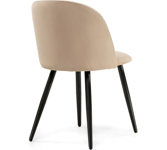 Стул на металлокаркасе Woodville gabi 1 dark beige/black 15351