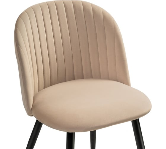 Стул на металлокаркасе Woodville gabi 1 dark beige/black 15351