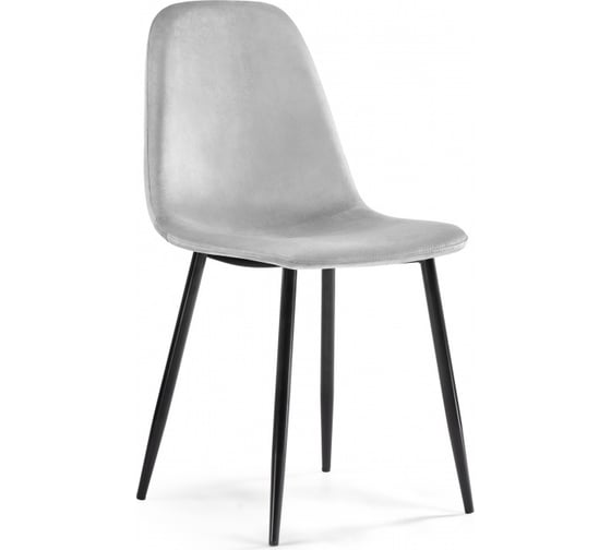Стул на металлокаркасе Woodville lilu light grey/black 15119