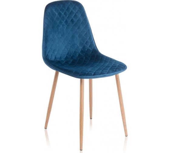 Cтул на металлокаркасе Woodville capri dark blue/wood 11842