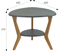 Журнальный стол Мебелик BeautyStyle 15 серый бетон/бук 7836