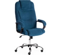 Кресло Tetchair bergamo 22 хром, флок, синий 32 19375