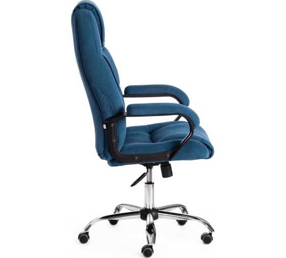 Кресло Tetchair bergamo 22 хром, флок, синий 32 19375