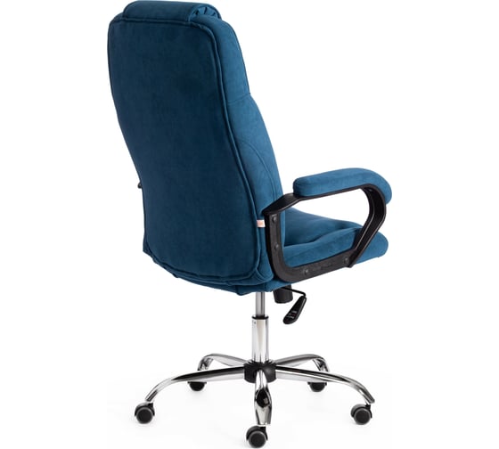 Кресло Tetchair bergamo 22 хром, флок, синий 32 19375