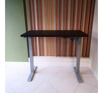 Стол с регулируемой высотой StolStoya МОТОР UP 160x80 см, подстолье серое, столешница МДФ, эмаль черная SE211ISB16080