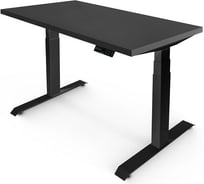 Стол с регулируемой высотой StolStoya ТИТАН 160x80 см, рама черная, столешница МДФ, эмаль черная SE221IBB16080