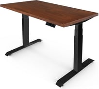 Стол с регулируемой высотой StolStoya ТИТАН 160x80 см, рама черная, столешница МДФ, шпон, американский орех SE221IBAO16080