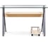 Компьютерный стол Woodville gunar silver gray/clear glass 11976 2
