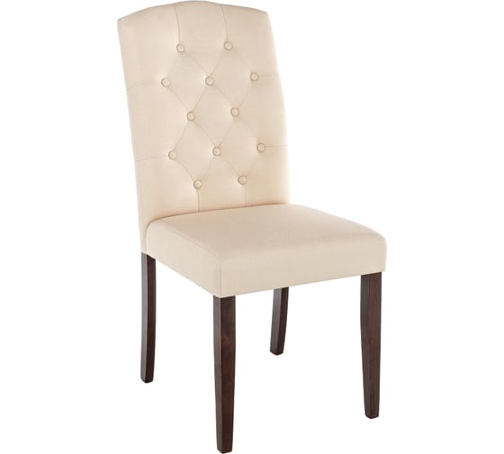 Cтул Woodville menson dark walnut/fabric cream 11023