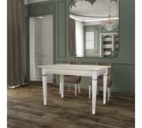 Обеденный стол Мебелик Васко В 86Н слоновая кость/золото, 120/170х80 см 3527 5478