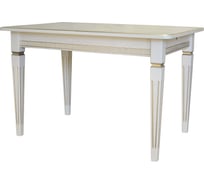 Обеденный стол Мебелик Васко В 89Н слоновая кость/золото, 120х80 см 3632 5573