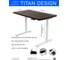 Стол с регулировкой высоты StolStoya ТИТАН Design рама белая, столешница МДФ, шпон, венге, 140x70 SE221DWV14070 2