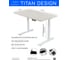 Стол с регулировкой высотыStolStoya ТИТАН Design рама белая, столешница МДФ, шпон, беленый дуб, 140x70 SE221DWBD14070 2