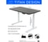 Стол с регулировкой высоты StolStoya ТИТАН Design рама белая, столешница МДФ, шпон, сланцево-серая, 160x80 SE221DWSS16080 2