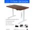 Стол с регулировкой высоты StolStoya ТИТАН Design рама белая, столешница МДФ, шпон, красное дерево, 160x80 SE221DWKD16080 2