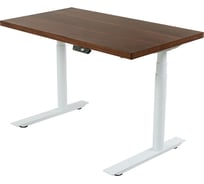 Стол с регулировкой высоты StolStoya ТИТАН Design рама белая, столешница МДФ, шпон, американский орех, 160x80 SE221DWAO16080