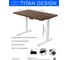 Стол с регулировкой высоты StolStoya ТИТАН Design рама белая, столешница МДФ, шпон, американский орех, 140x70 SE221DWAO14070 2