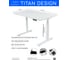 Стол с регулировкой высоты StolStoya ТИТАН Design рама белая, столешница МДФ, эмаль белая, 140x70 SE221DWW14070 2