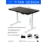 Стол с регулировкой высоты StolStoya ТИТАН Design рама белая, столешница МДФ, эмаль черная, 120x65 SE221DWB12065 2